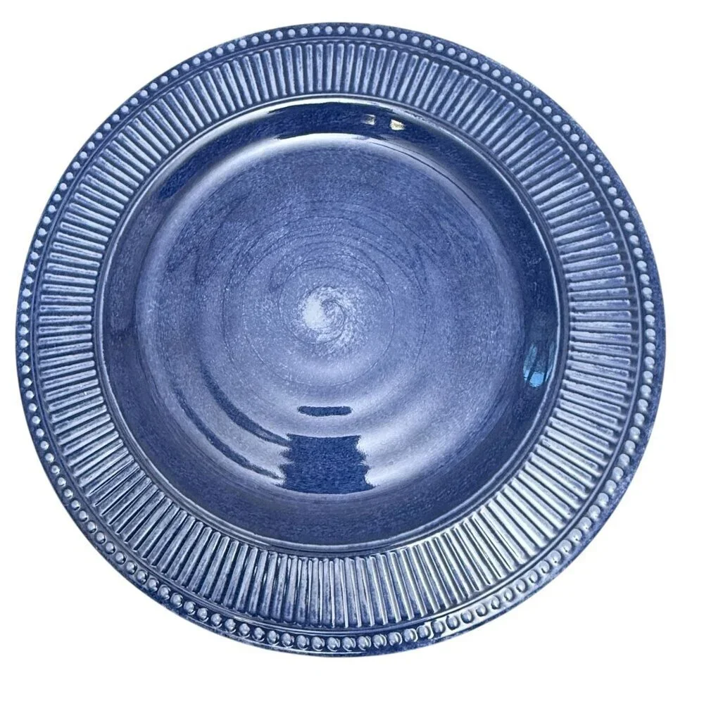 Melamine Plastic Dinner Plates Set of 4 French Country Blue Green Yellow Red 11